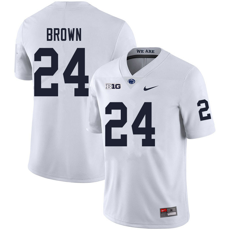 NCAA Nike Men's Penn State Nittany Lions DJ Brown #24 College Football Authentic White Stitched Jersey XCA3798PJ